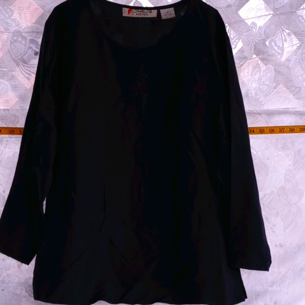 Chaus petites silk pullover blouse M